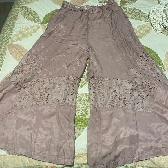 Anthropologie Mauve Sikly Plazo Pants SIZE 2. LIKE NEW - Picture 5 of 5